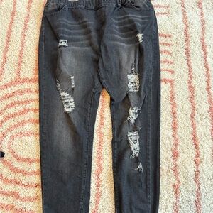 Distressed Black Skinny Jeans